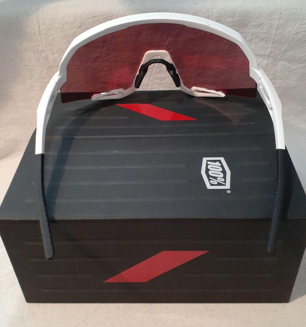 100% Slendale ホワイト レッドミラーレンズ ワンハンドレッド