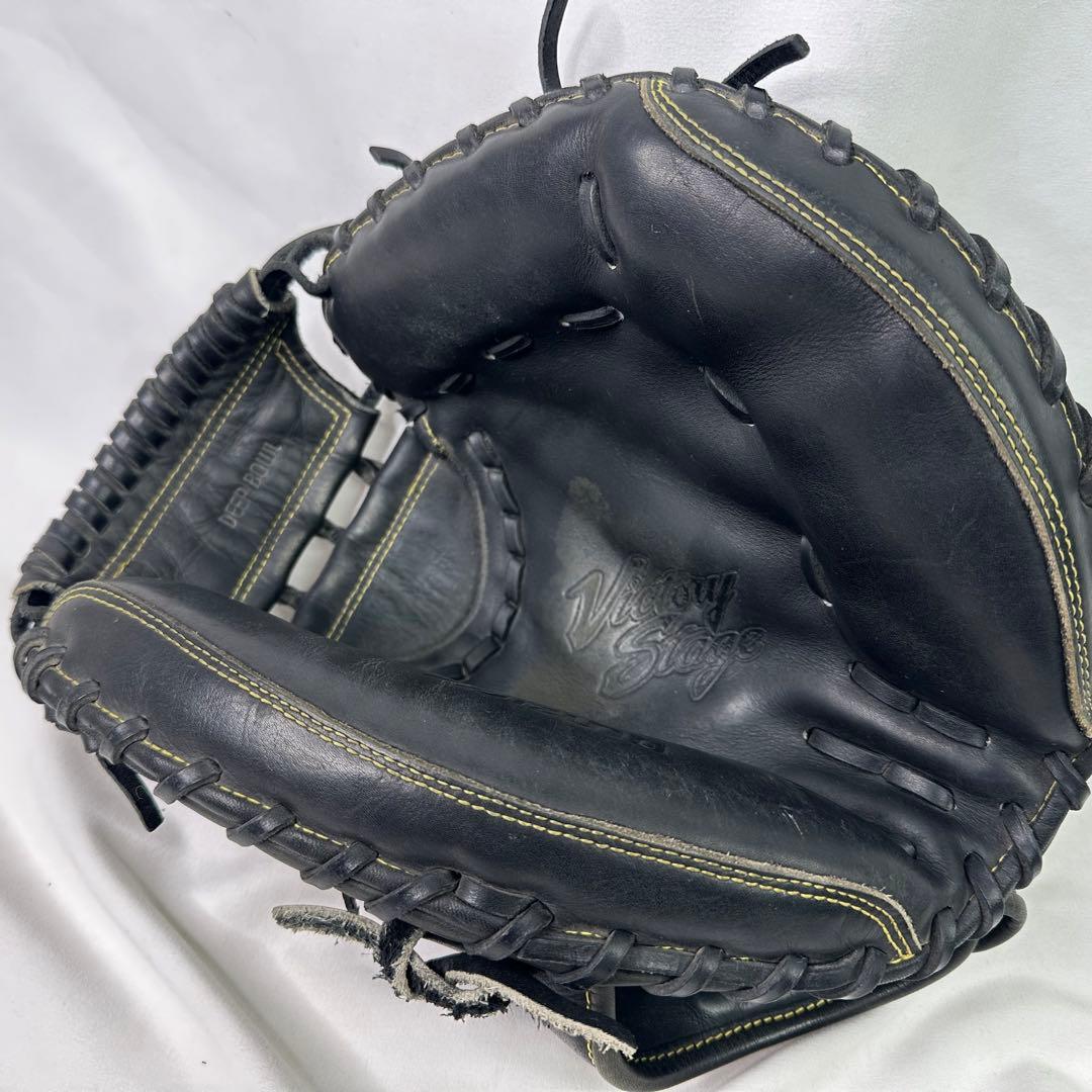 【美品】一般 軟式野球 キャッチャーミット ミズノ ブラック ビクトリーステージ