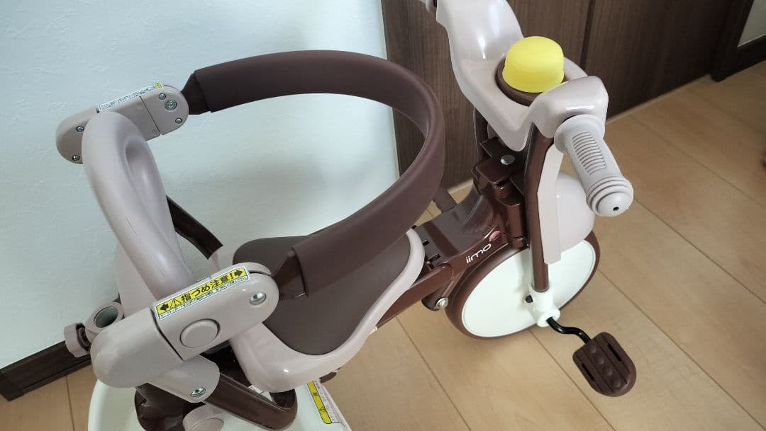 まつさま専用★iimo 三輪車 ブラウン・ホワイト #02