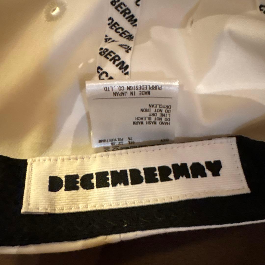 DECEMBER MAY 刺繍ロゴ キャップ ホワイト