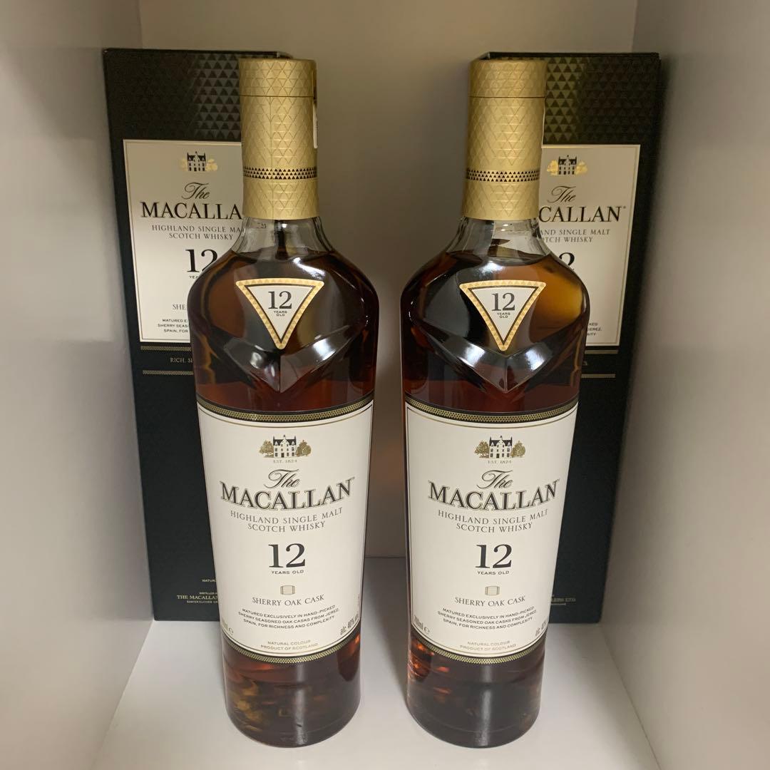 マッカラン12年シェリーオークカスク×2本　新品未開封品