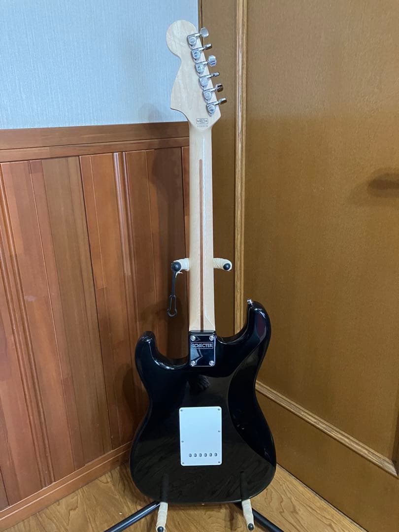 美品 SCHECTER PS-ST-DH-SC /BLK/M スキャロップ 限定