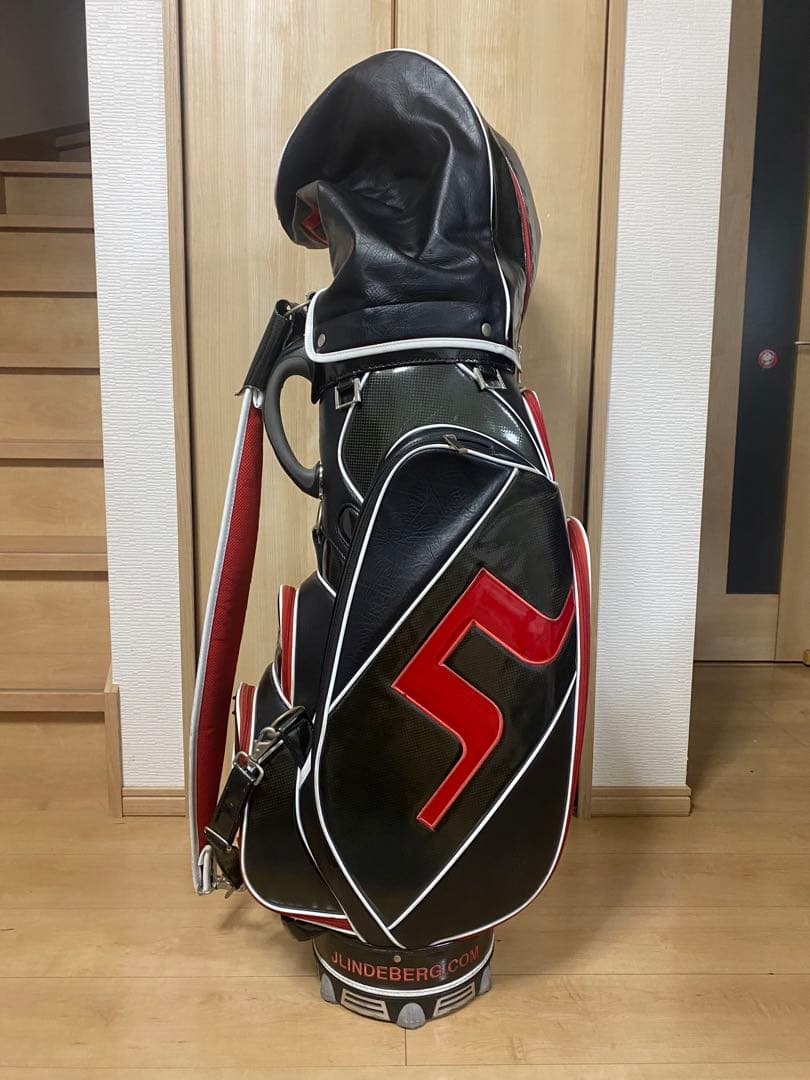 J.LINDEBERG キャディバッグ ブラック/レッド