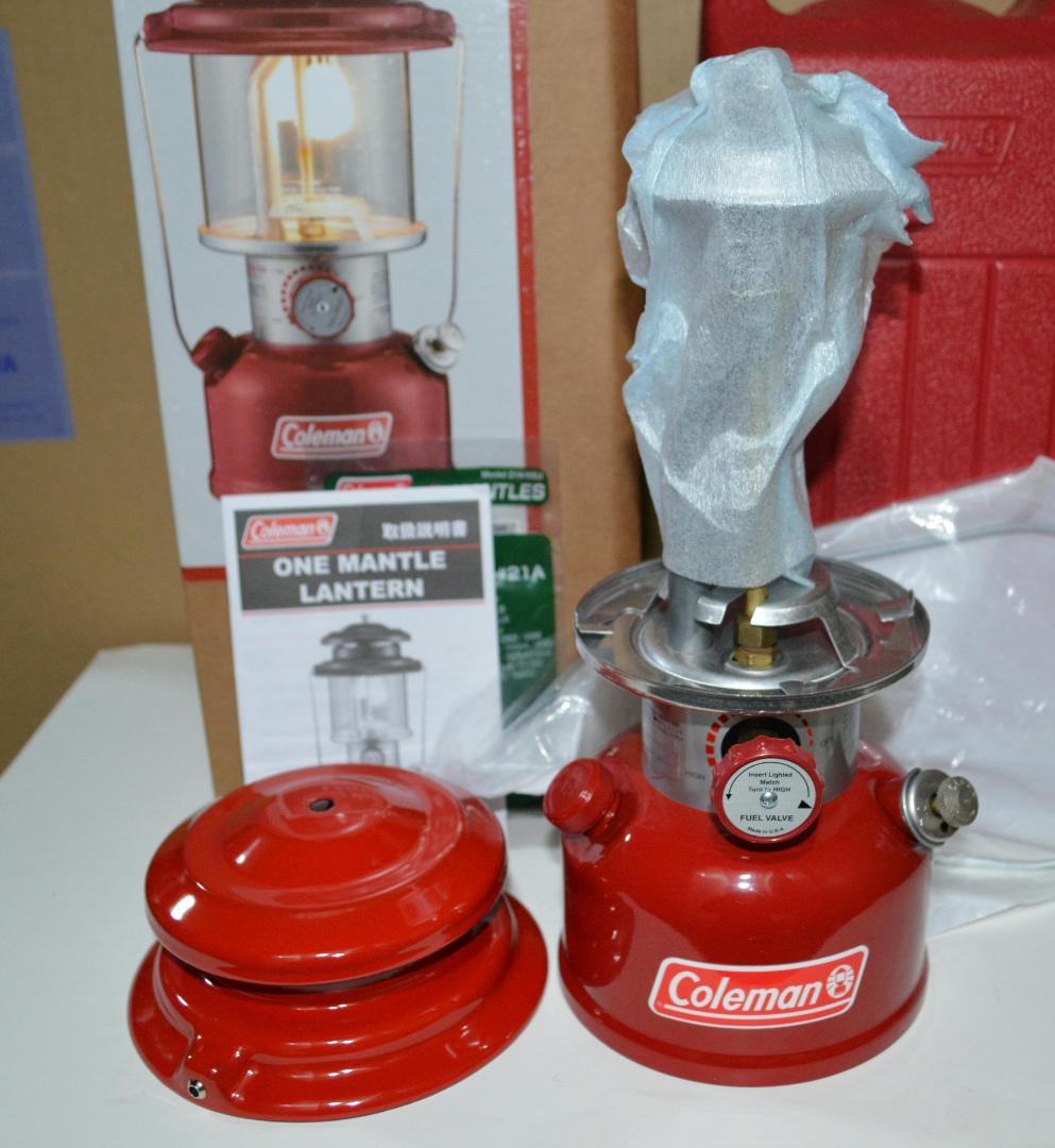 未点火品・グローブ無し❕ コールマン ワンマントルランタン 赤