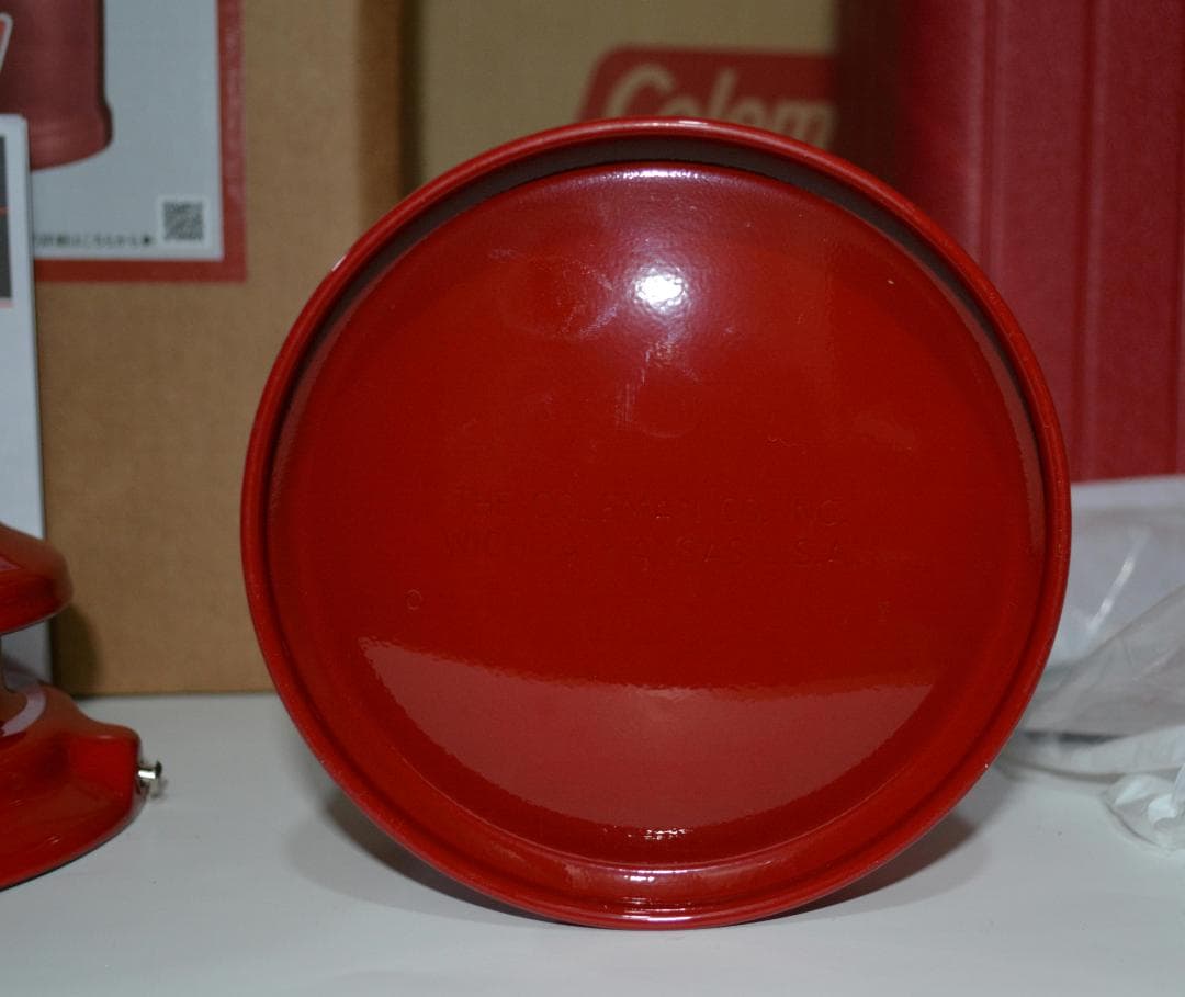 未点火品・グローブ無し❕ コールマン ワンマントルランタン 赤