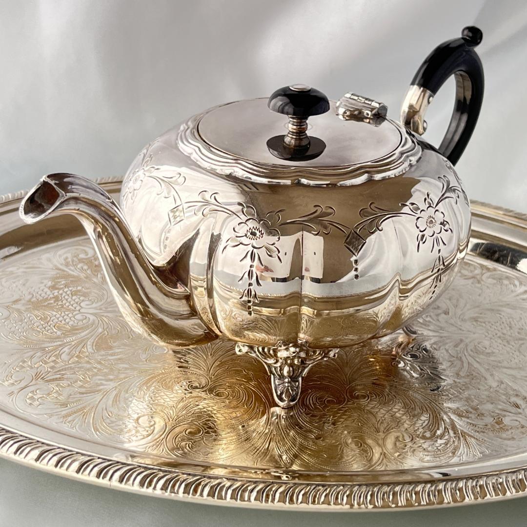 【Victorian Plate】メロンフォルムのティーポット