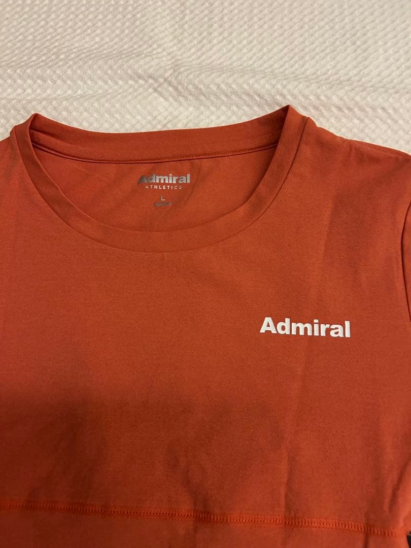 アドミラル　テニスウェア　オレンジ色トップス　Lサイズ