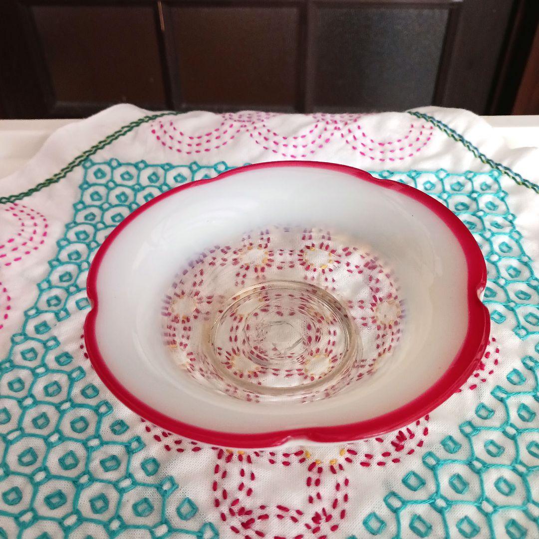 大正ガラス ピンクレッドセット 氷カップと氷コップ