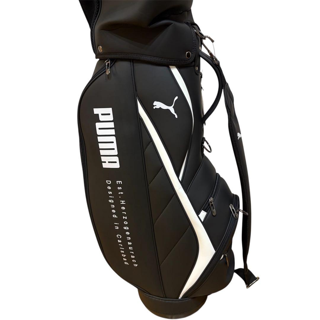 【3回使用】PUMA プーマ キャディバッグ　ゴルフバック　黒 ブラック