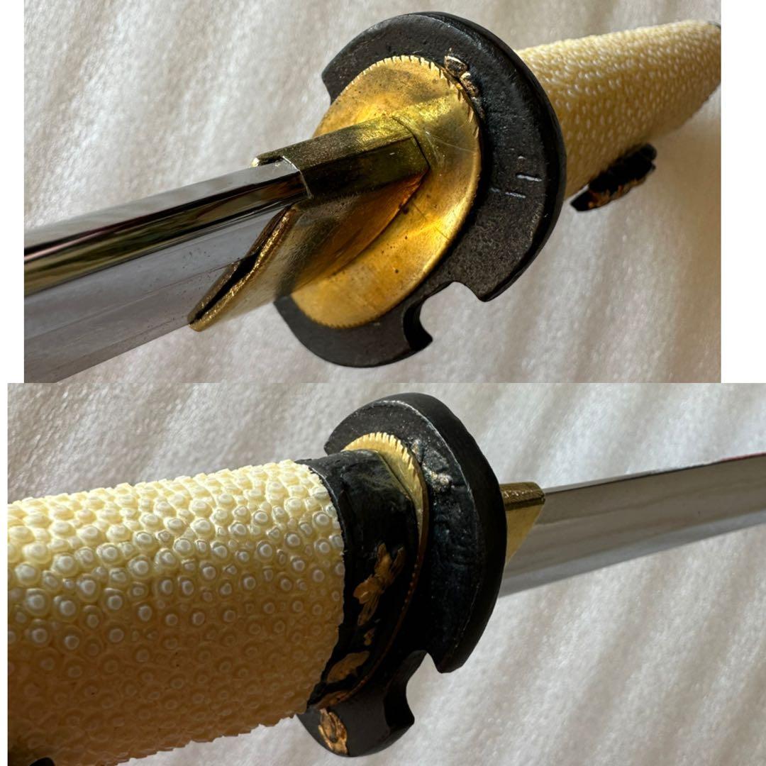 模造刀 黒鞘　鞘付き長さ33cm 鞘抜き重さ約204g 刀袋付き 短刀 武具