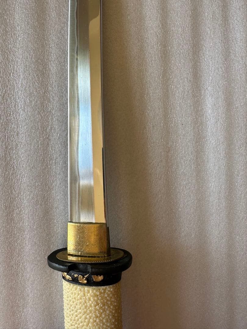 模造刀 黒鞘　鞘付き長さ33cm 鞘抜き重さ約204g 刀袋付き 短刀 武具