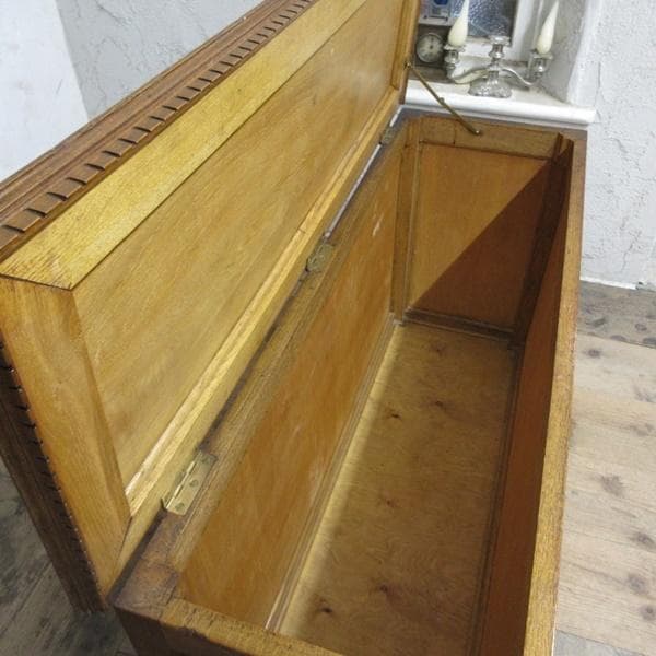 イギリス アンティーク 家具 ブランケットボックス コファ 英国 6895d