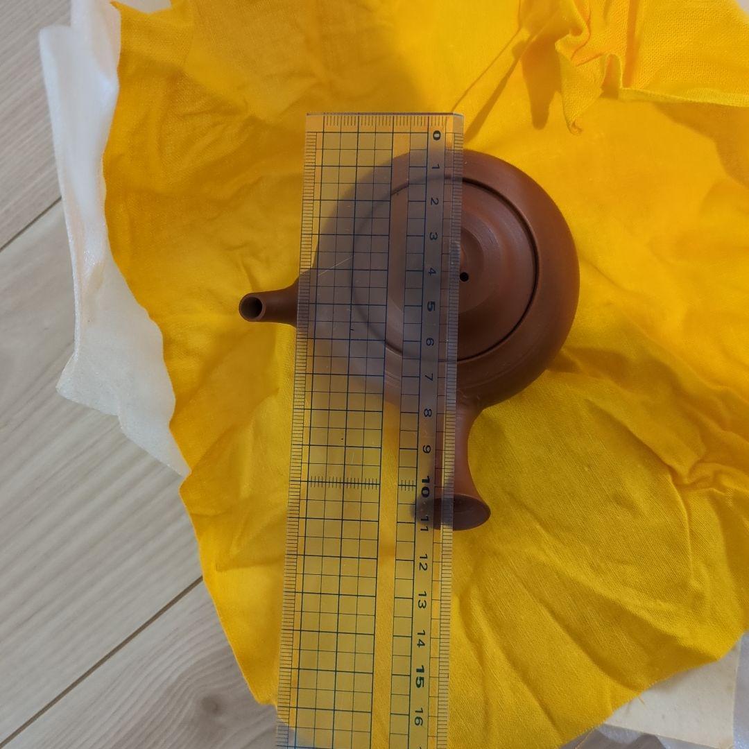 人間国宝 三代山田常山　茶注 常滑焼 朱泥