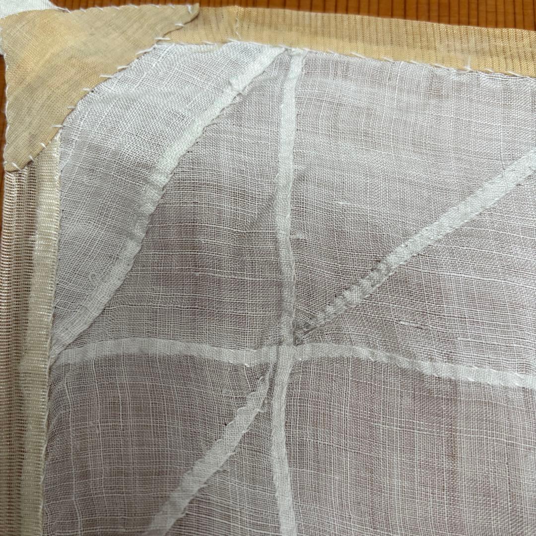 【約69cm】ポジャギ　韓国　アンティーク　骨董　モシ　麻　風呂敷　チョガッポ