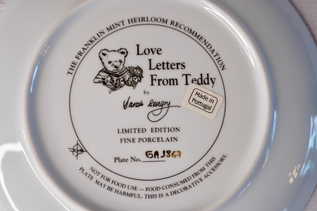 Franklin Mint テディベア 絵皿 8枚セット コレクションプレート