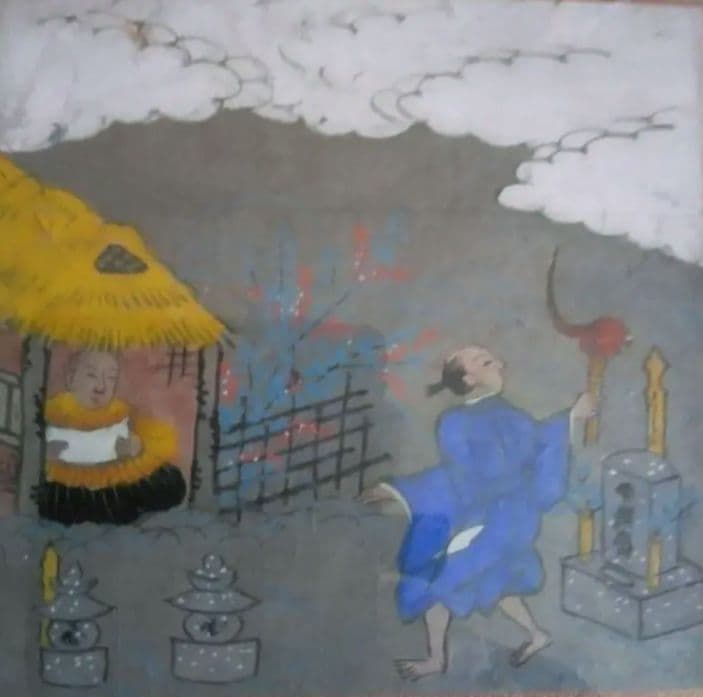 日蓮様、作者不詳絵伝部分