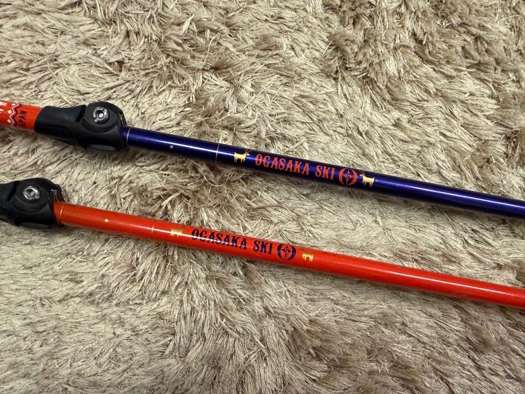オガサカチーム限定　スキーストック　伸縮　95-120センチ　サイズ調整式