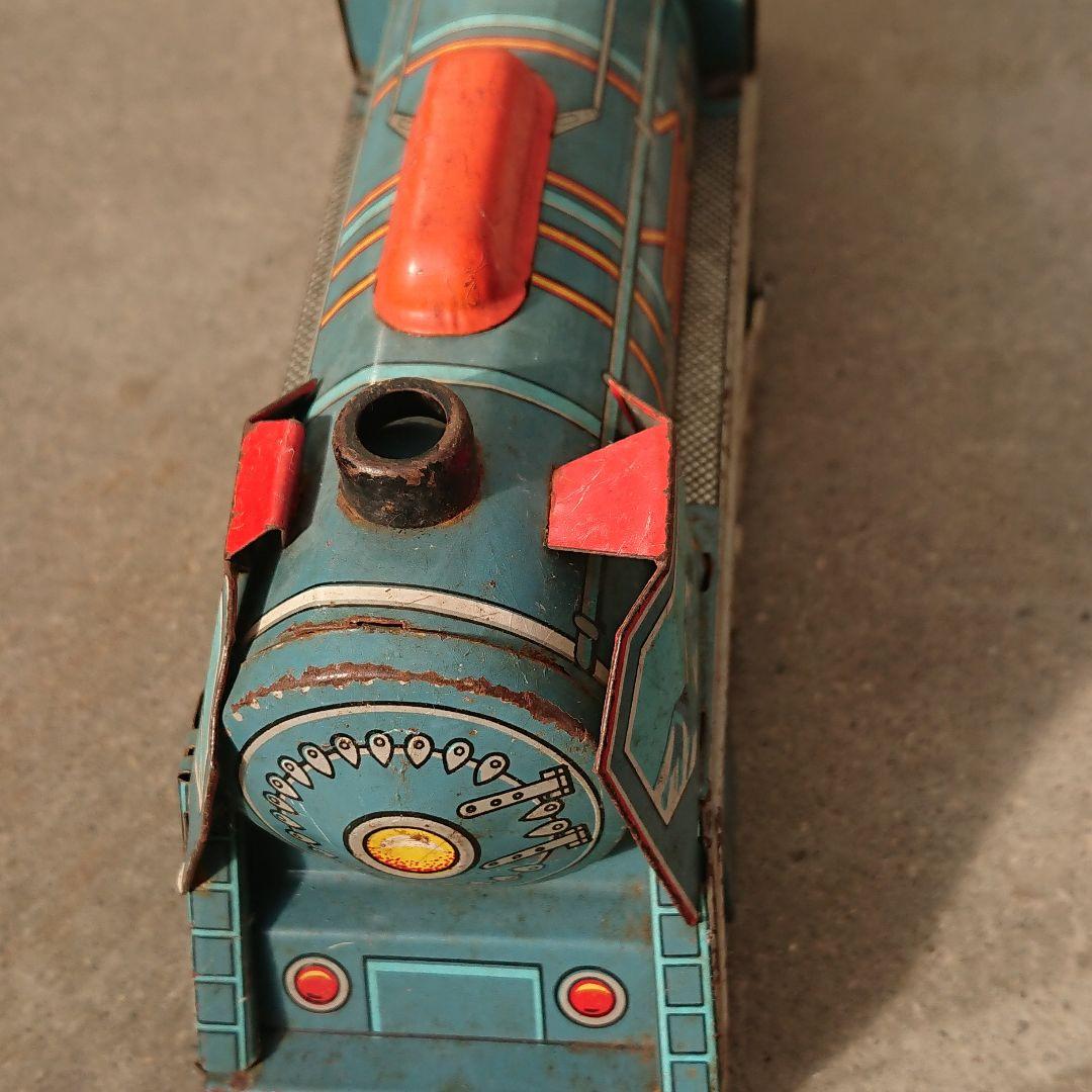 昭和40年代物ブリキ レトロ 蒸気機関車 7195 青