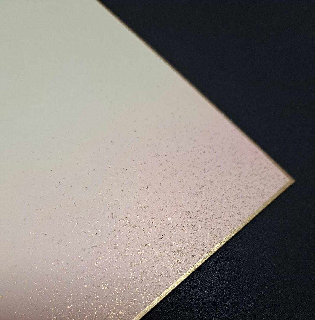 F6サイズ鳥の子色紙【桃色天地ぼかし28枚】色紙無地・書作品・アート・かな書道