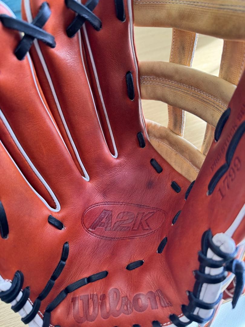 未使用　海外　ウィルソン A2K 外野手用 硬式グローブ　左投げ　最上級
