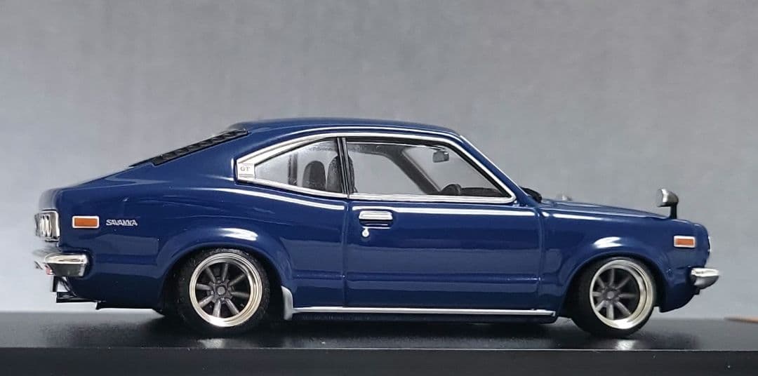 1/43　マツダ　サバンナ改　クーペ　RX-3　ワタナベ　アルミ製　深リム