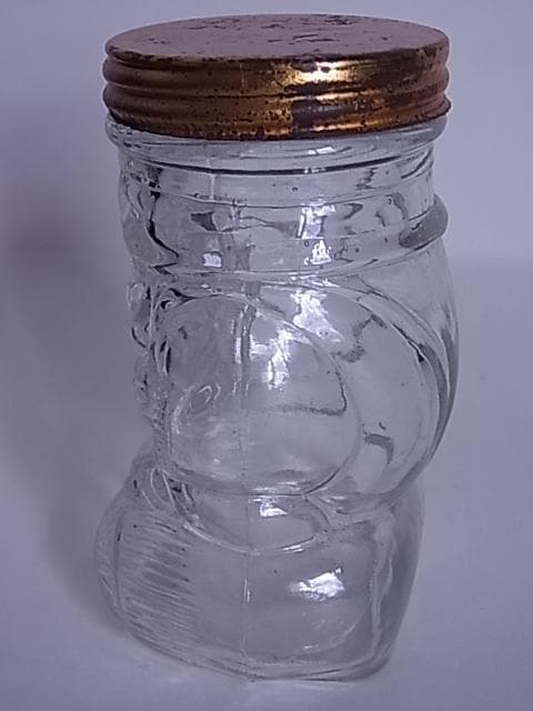 和ガラス　大黒様　あめや瓶　金平糖瓶　ガラス瓶　地球瓶　飴瓶　菓子瓶　昭和レトロ