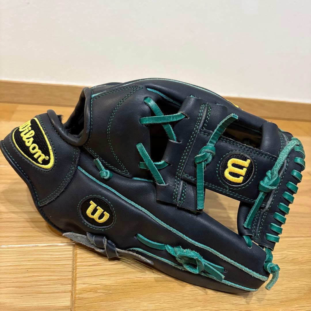 美品　Wilson ウィルソン A2000 軟式グローブ 黒 SG-445