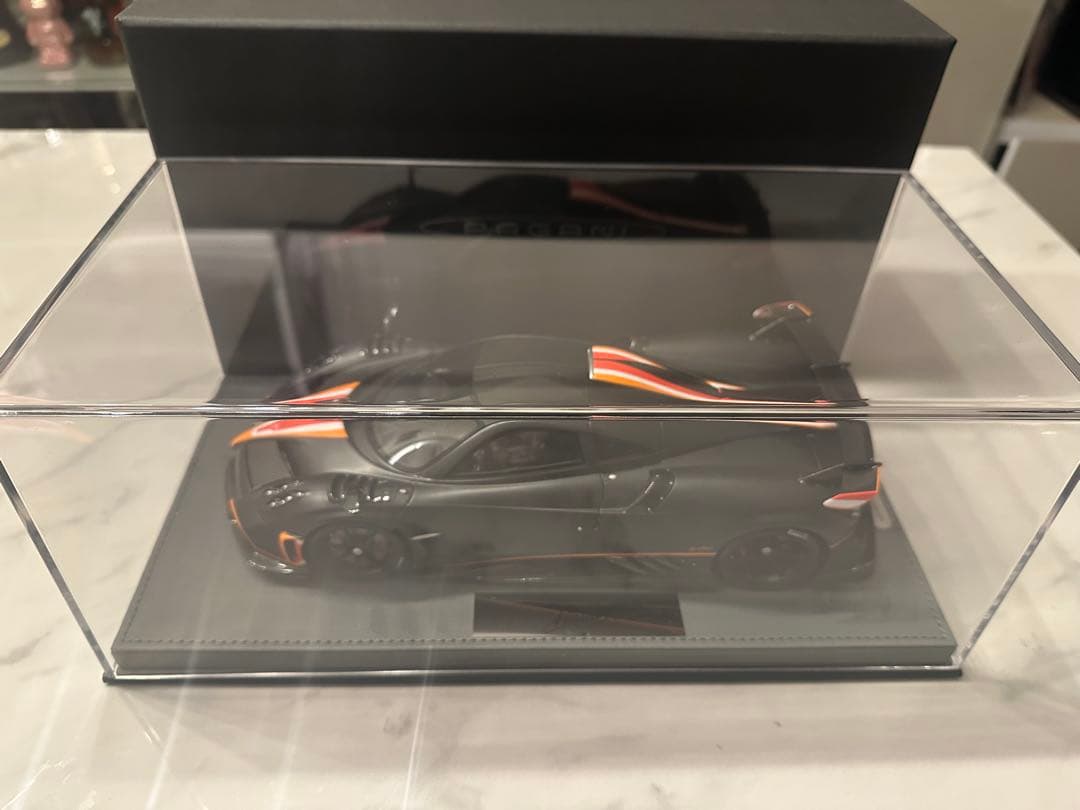 完売品 BBR 1/18 パガーニ イモラ マットブラックカーボン ミニカー