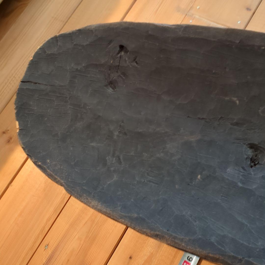 アンティーク　パプアニューギニアの木製マスク　長さ62センチ貝殻目