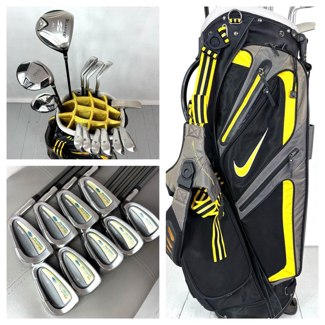 本格派 メンズゴルフクラブ 13本 フルセット NIKE キャディーバック 豪華