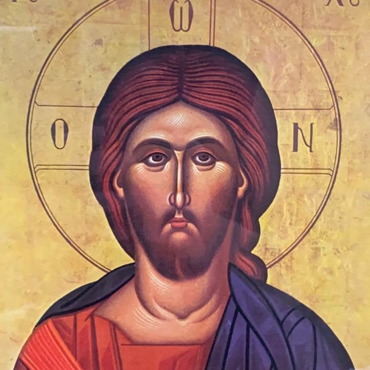 キリスト　イコン　額付き