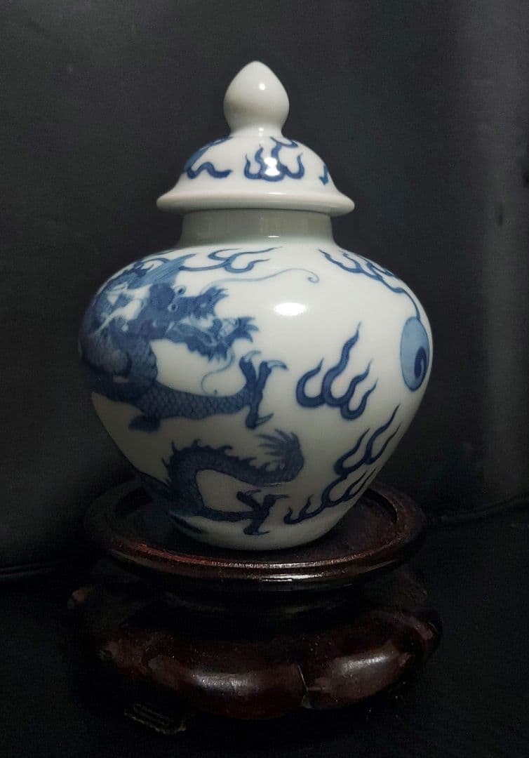 大清康熙年製　蓋壺　清朝期