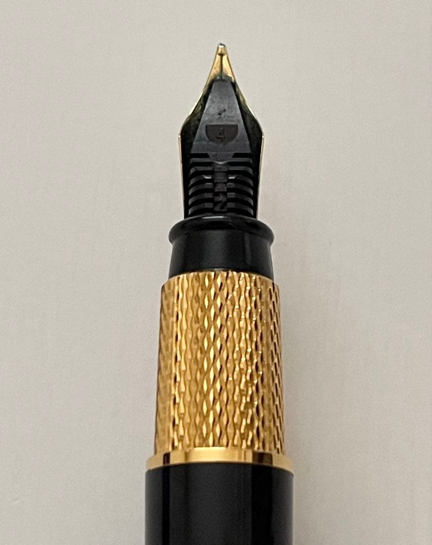 ショーメ Chaumet ロゴ 万年筆 筆記具 白蝶貝 ネイビー レディース