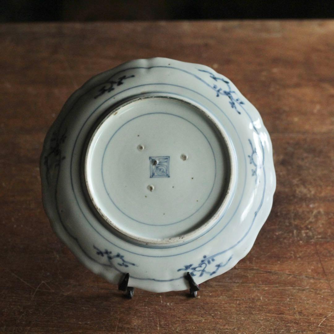 古伊万里 元禄伊万里 藍柿右衛門 中皿 No.6 古美術 古道具 アンティーク