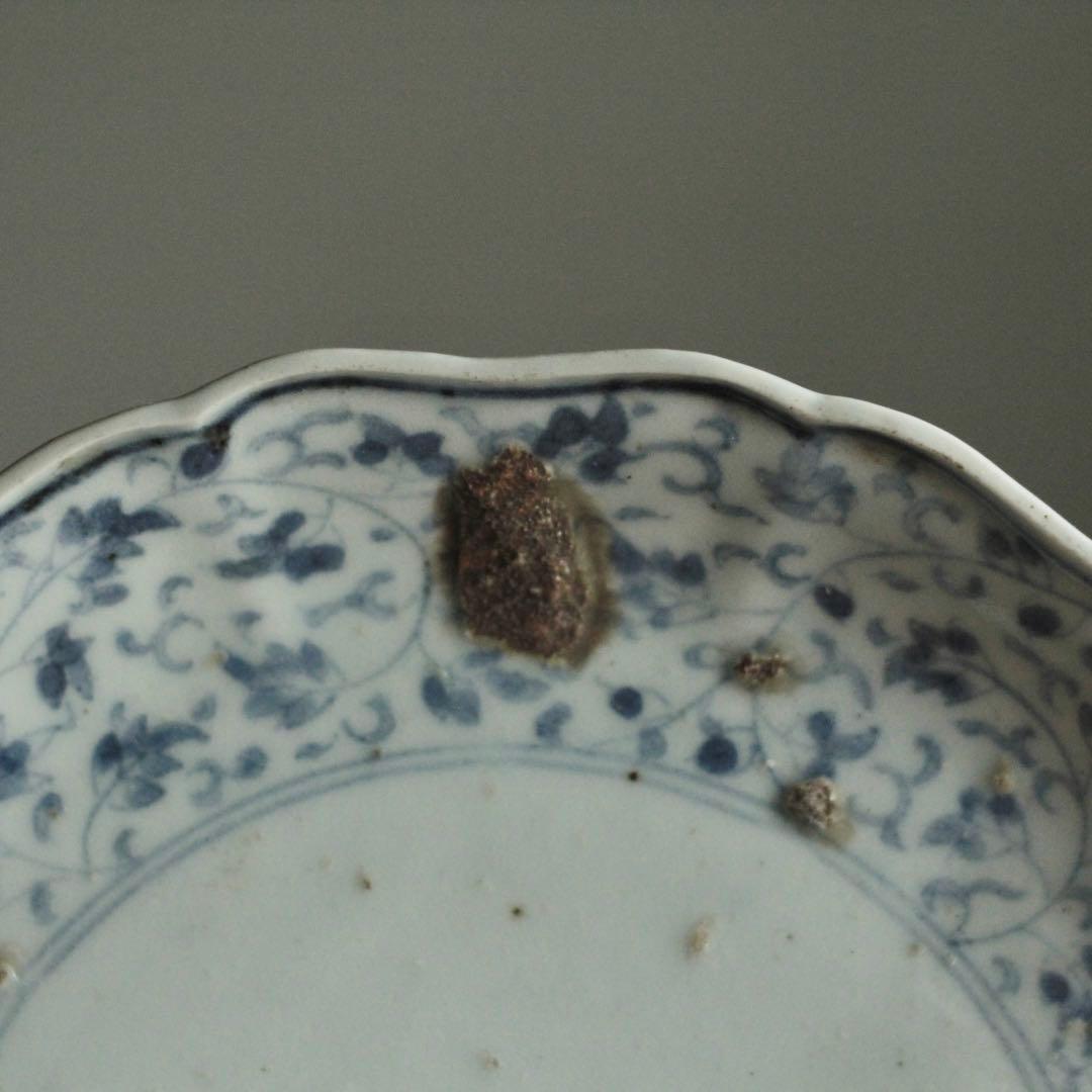 古伊万里 元禄伊万里 藍柿右衛門 中皿 No.6 古美術 古道具 アンティーク