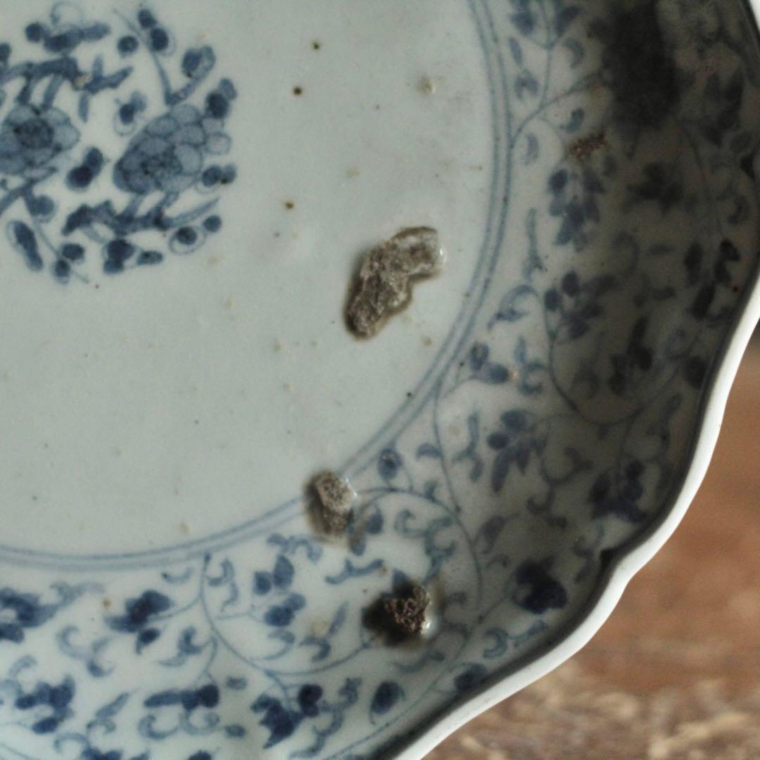 古伊万里 元禄伊万里 藍柿右衛門 中皿 No.6 古美術 古道具 アンティーク