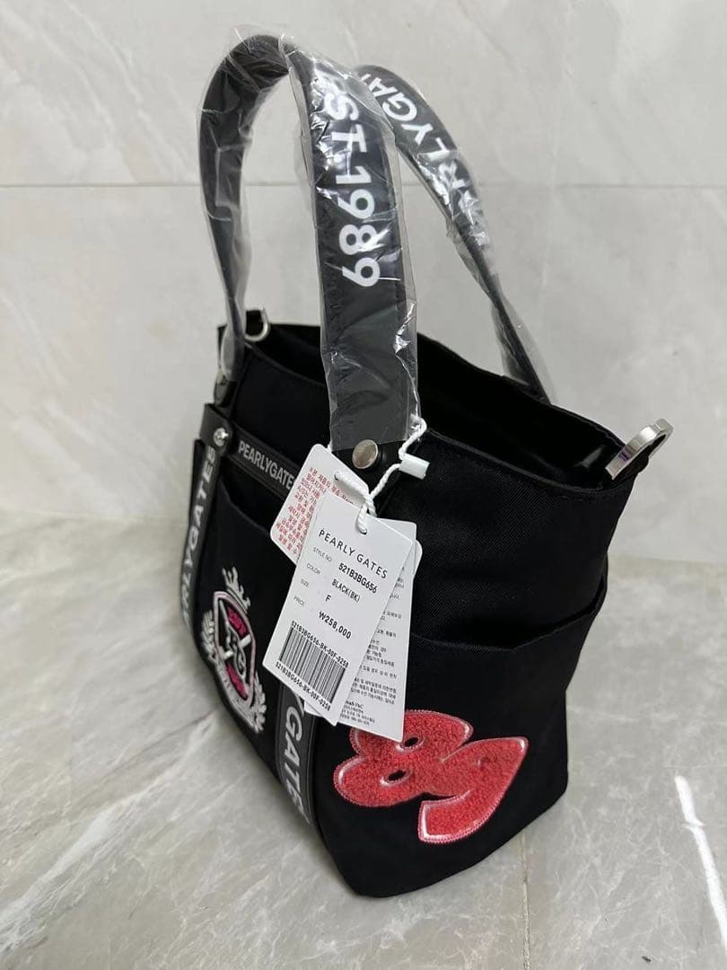 PEARLY GATES ブラックトートバッグ