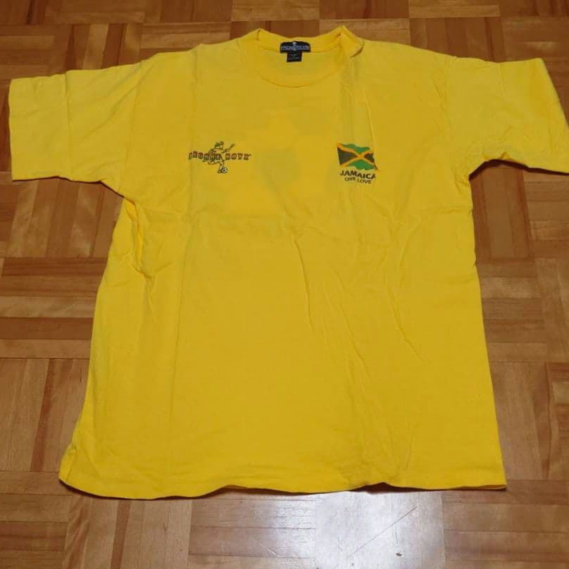 ジャマイカ　レゲエボーイズ　サッカー　Tシャツ　キイロ