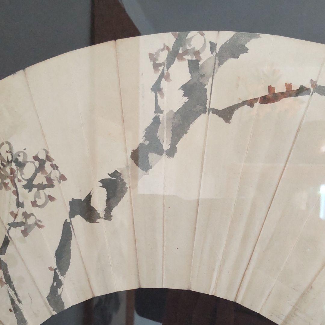 松林桂月筆-梅花扇面画 扁額