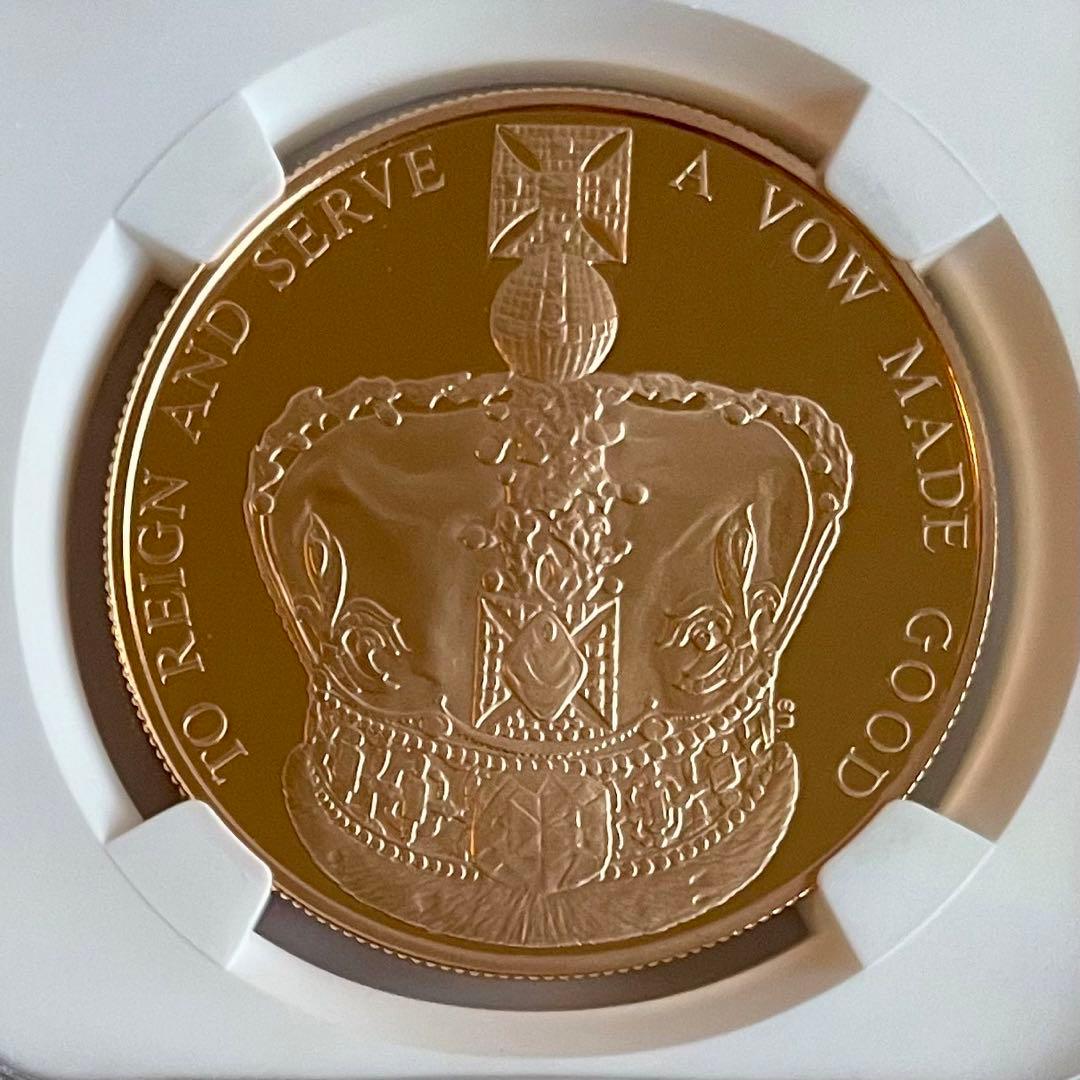 【PFUC69】エリザベス女王陛下の戴冠60周年記念　5ポンドプルーフ金貨