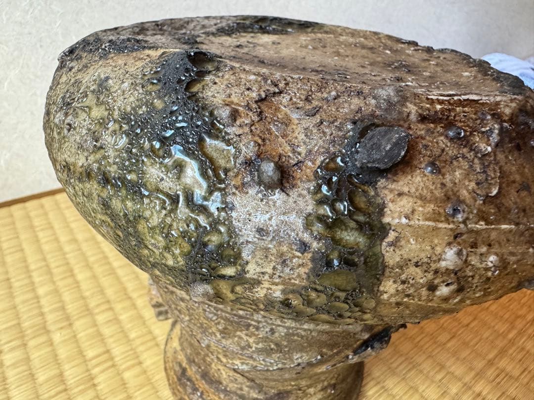 大名品　古伊賀　破袋水指　桃山〜江戸初期