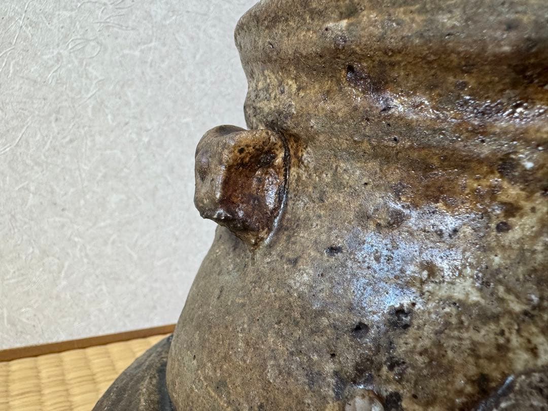 大名品　古伊賀　破袋水指　桃山〜江戸初期