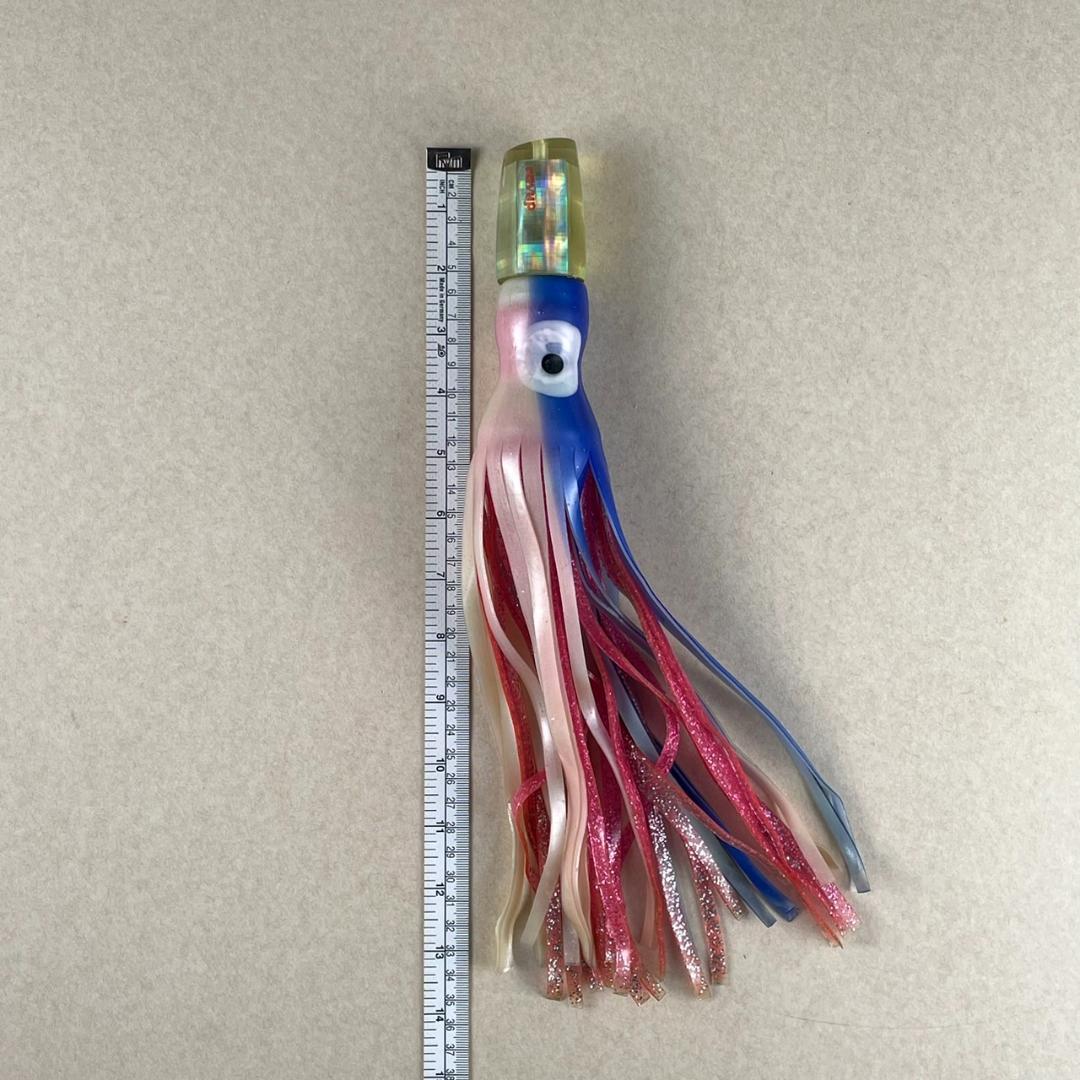 【未使用　トローリングルアー】スカートルアー　３本セット　カジキ　ソフトヘッド