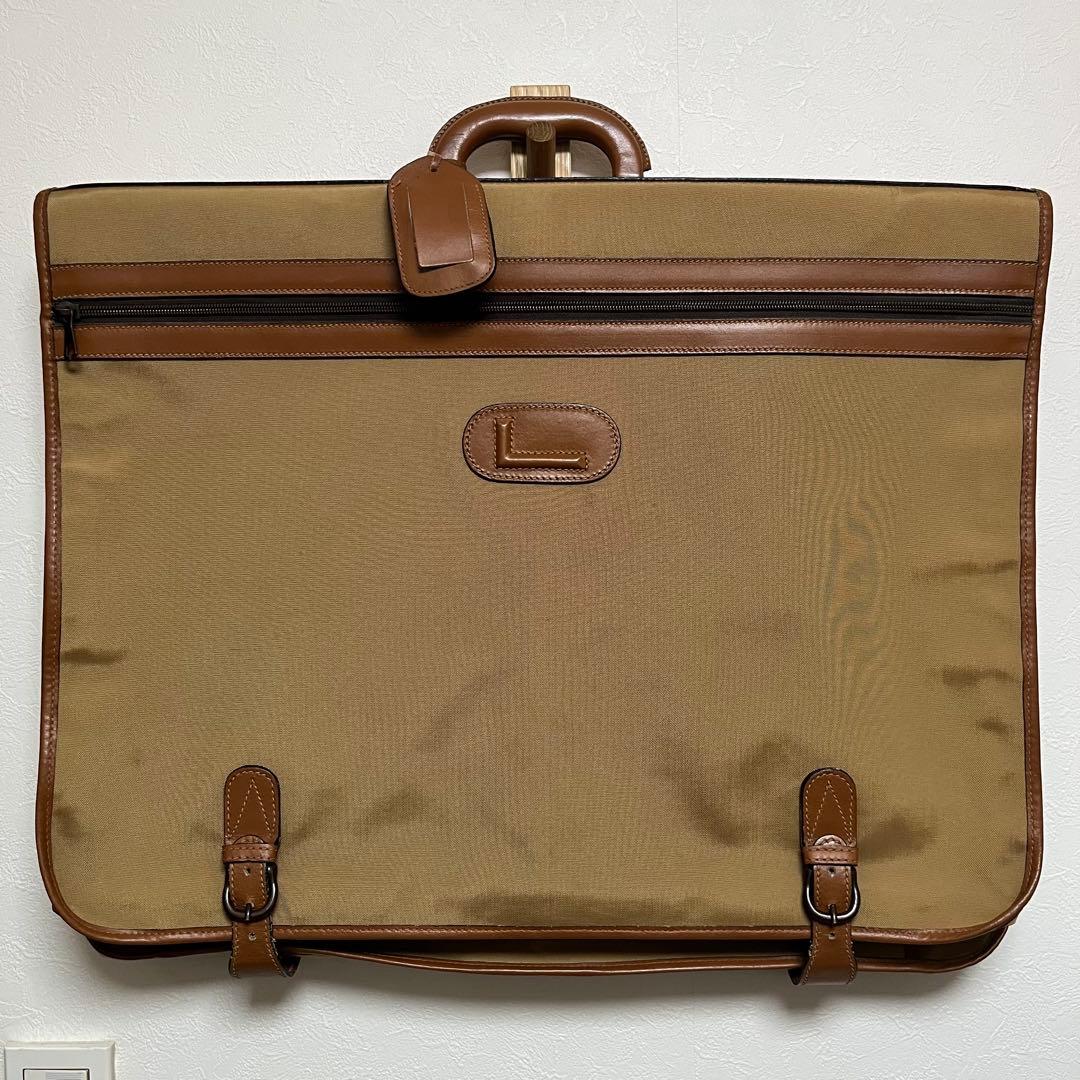 LANCEL ランセル ガーメントバッグ ナイロン レザー ベージュ