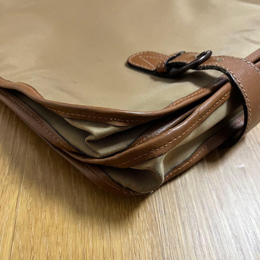 LANCEL ランセル ガーメントバッグ ナイロン レザー ベージュ