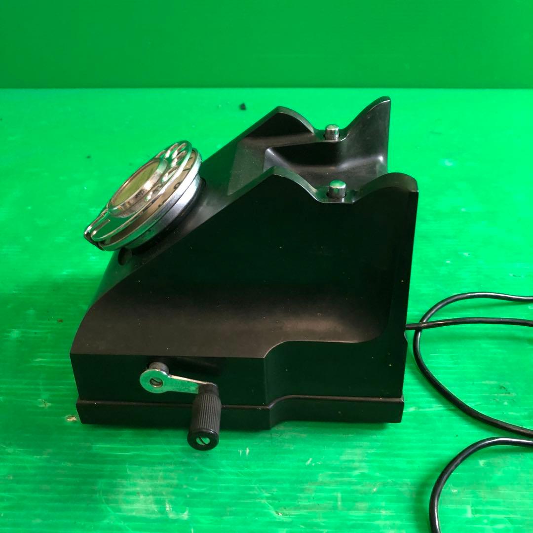 昭和レトロ アンティーク ダイヤル式電話 黒電話機 動作未確認 現状渡し