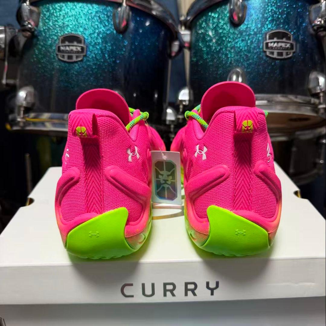 シューズ(男性用) Under Armour Curry 13 AP \"Pink/Green\"US9
