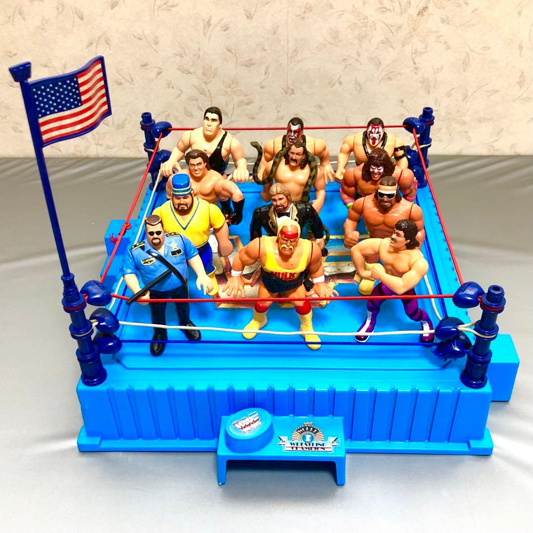 ハズブロ WWF ハルクホーガン他アクションフィギュア全12体 レスリングリング