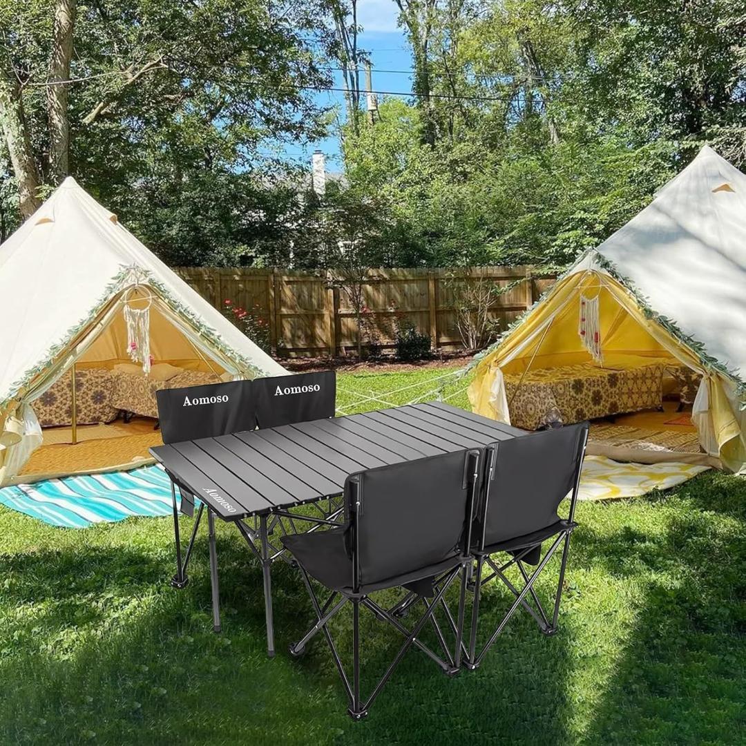 大特価❣️未使用 アウトドア テーブル チェア 5点セット アルミテーブル 椅子