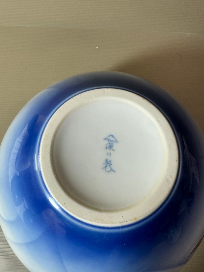 2740 深川製磁　金縁鶴文　花瓶